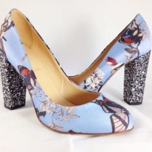 J.Crew Collection Etta Glitter Heel Pumps